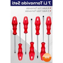 3D Sepetim 7'li Tornavida Seti (4 Adet Düz Tornavida 3 Adet Yıldız Tornavida)
