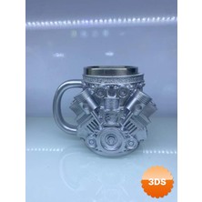 3D Sepetim V8 Çelik Kupa