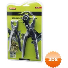 3D Sepetim 2li Set 6 Dişli Metal Kemer Delme Pensesi Perçin Pensesi Gold Perçin