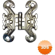 3D Sepetim Dekoratif Sac Kelebek Menteşe - Küçük, Nikel, 1 Adet