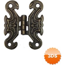 3D Sepetim Dekoratif Sac Kelebek Menteşe - Küçük, Antik, 1 Adet