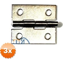 3D Sepetim 3 Adet Tavla Menteşesi No:1 - Nikel, 25x21, 1 Adet