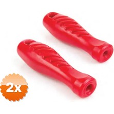 3D Sepetim 2 Adet Plastik Ergonomik Eğe Sapı - Düz (geniş Ağızlı)