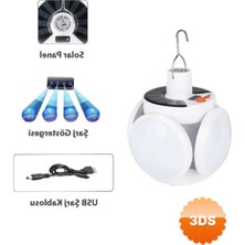 3D Sepetim Polizei P - 038 Solar Güneş Enerji Ve Usb Sarjli 5 Kanatlı