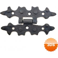 Antika Tarz Dekoratif Pirinç Yıldız Menteşe - 84X44 Mm, Oksit