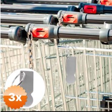 3D Sepetim 3 Adet Metal Jeton Anahtarlık