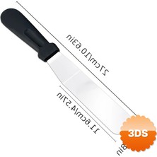 3D Sepetim Paslanmaz Çelik L Tipi Pastacı Spatulası – Krema Düzeltme Ve Pasta Şekillendirme Bıçağı