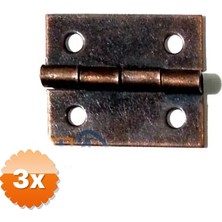 3D Sepetim 3 Adet Tavla Menteşesi 3cm, No:1/4 - Oksit, 1 Adet