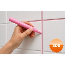 3D Sepetim Derz Kalemi Fayans Arası Yenileme Suya Dayanıklı Derz Boyama Kalemi - Pembe