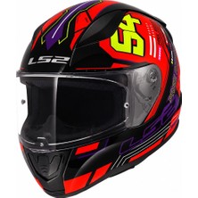 Ls2 Rapid 2 Rush Kapalı Kask (Kırmızı-Sarı-Siyah)
