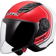 Ls2 Airflow 2 Course Açık Kask (Mat Beyaz-Kırmızı)