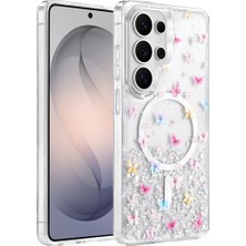 Akıllı Bayi Onegif Samsung Galaxy S26 Ultra Misk Simli Magsafe Kapak - Desen 4