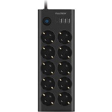 Akıllı Bayi Fulltech FTR14 Type-C Girişli Akım Korumalı 10’lu Priz, 3 USB