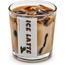 Akıllı Bayi Gül Kokulu Latte Aromalı Cam Bardak Mum