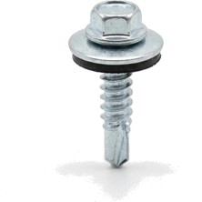 Hesaplı Hırdavat Trapez Çatı Vidası 4,8X25 mm Matkap Uçlu Pullu 20 Adet