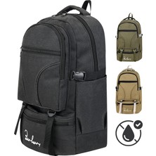 Baggor 50L Dağcı, Kamp, Seyahat, Outdoor, Trekking Sırt Çantası - Su Geçirmez Kumaş, Ortopedik Sırt, Bel, Omuz Destekli, Çok Bölmeli Büyük Boy Sırt Çantası - Siyah, Bej, Haki Yeşil