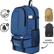Baggor 50+10L Su Geçirmez, Körüklü, Dağcı, Kamp, Seyahat, Outdoor, Sırt Çantası - Laptop Bölmeli, Ortopedik Sırt, Bel, Omuz Destekli, Çok Bölmeli Büyük Boy - Siyah, Lacivert , Kum Rengi