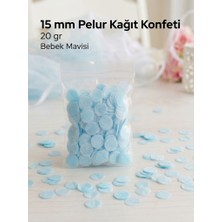 Bebek Mavi Pelur Kağıt Konfeti, 15 mm - 20 Gr, Parti, Düğün ve Etkinlik Süsleme Konfetisi