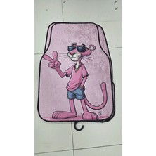 Şimika Pink Pembe Panter Kaymaz Taban Dekoratif Oto Paspas