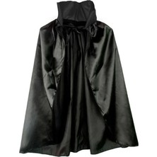 Ersert Şık Yakalı Siyah Halloween Pelerini 90 cm Yetişkin ve Çocuklar Için