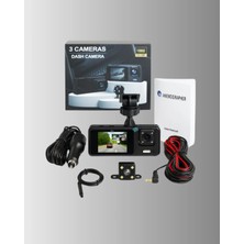 Ersert Full Hd 3 Kameralı Araç Içi Dvr Kayıt Cihazı Ön Arka Kamera