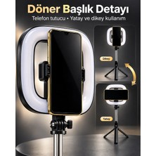 Ersert Ers Type C Şarjlı Rgb Halka Işık Manyetik Telefon Tutuculu Fotoğraf ve Video Standı
