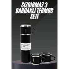 Ersert Kompakt Termos Seti 500 ml 3 Bardaklı Vakumlu Kullanım