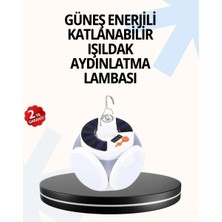 MiraLive Katlanabilir 5 Kanatlı Solar LED Bahçe ve Kamp Lambası