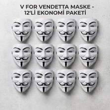 Ersert Ers V For Vendetta Maskesi - 12'li Paket - Plastik