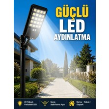 Ersert Ers Hareket Sensörlü Solar LED Aydınlatma 3 Modlu Uzaktan Kumandalı Bahçe Lambası