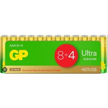 Gp G-Tech LR03 Aaa Boy Ultra Alkalin Ince Kalem Pil 12'li Paket GP24AU-VS12