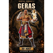 Star Figür Mortal Kombat 1 Geras Sticker Seti 30 Adet | Oyun Temalı Çıkartma Paketi