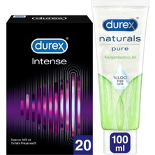 Durex Intense 20’li Prezervatif + Naturals Kayganlaştıcı Jel Avantaj Paketi