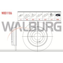 Walburg Fren Diski Arka Accent Blue (11>) Bayon (2021>) I20 (14>) I30 (11-15) Rıo Iıı (11-16) Rıo Iv (17>) Stonıc (17>) Düz 262MM