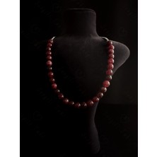 Sevgili Takı Granat Doğal Taşlı Çelik Kolye -Pure Serisi