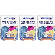 Heitmann Heıtmann Renk Koruyucu ve Kir Tutucu Çamaşır Mendili 3 x 20 Adet