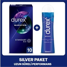 Durex Geciktiricili Prezervatif Maraton 10’lu + Hisset Jel 50 ml Avantaj Seti
