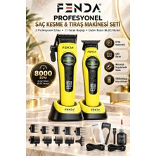 Fenda Profesyonel Saç, Ense ve Sakal Tıraş Makinesi Seti Sarı FNDSACKSSET0020