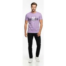 Modanı Seç Erkek Tipografi Detaylı Modern T-Shirt