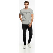 Modanı Seç Minimal Yazı Baskılı Erkek Günlük T-Shirt Urban Stil