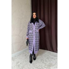 Modanı Seç Lila Düğmeli Triko Hırka