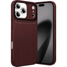 Apple iPhone 17 Pro Max Auto Focus Karbon Kapak - Bordo