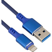 Lunatic 22025 USB To Lightning Örgülü Siyah Telefon Şarj Kablosu