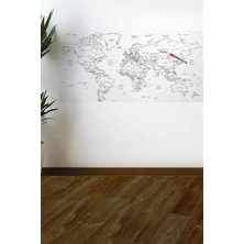 Ersert Ers Yazılabilir Dünya Haritası Manyetik Duvar Stickerı 110 x 56 cm