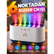 Matechno 900 ml Ultrasonik Hava Nemlendirici Buhar Makinesi ve Aroma Difüzörü 6 Spray Rgb Modlu Sese Duyarlı