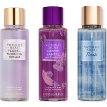 Victoria's Secret 3'lü Vücut Spreyi Seti - Berry Santal + Floral Morning Dream + Rush (3 x 250 Ml)