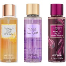 Victoria's Secret 3'lü Vücut Spreyi Seti - Merlot Pear + Love Spell + Warm Horizon (3 x 250 Ml)