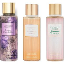Victoria's Secret 3'lü Vücut Spreyi Seti - Plumeria Beach + Dreamy Plum Dahlia + Summer In The Sun (3 x 250 Ml)