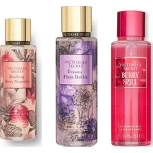 Victoria's Secret 3'lü Vücut Spreyi Seti - Berry Spill + Dreamy Plum Dahlia + Blushing Berry Magnolia (3 x 250 Ml)