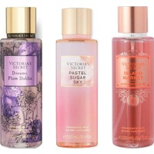 Victoria's Secret 3'lü Vücut Spreyi Seti - Pastel Sugar Sky + Dreamy Plum Dahlia + Island Market (3 x 250 Ml)